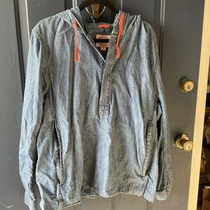 Brooks Brothers Blue and Orange Lightweight Shirt Jacket